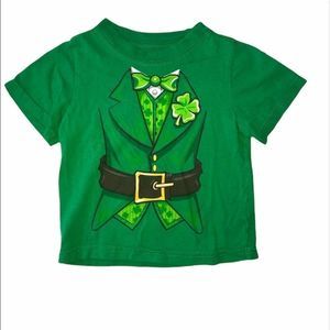2T st Patrick’s day leprechaun green tshirt